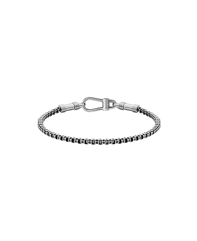 Hugo Boss Men's Liam Stainless Steel Ionic Plated Antique Silver Steel Bracelet