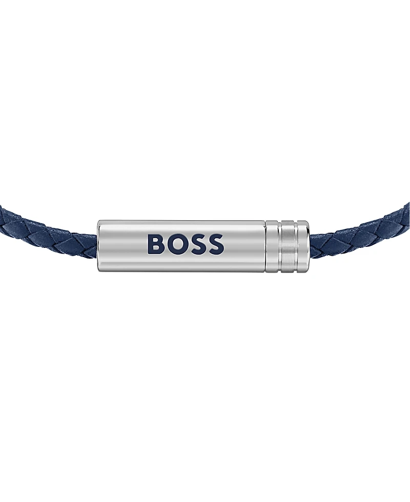 Hugo Boss Men's Ares Air Stainless Steel Blue Leather Bracelet