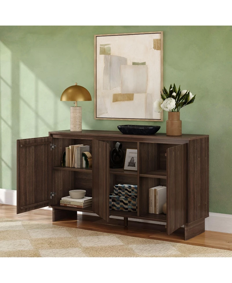 Plank+Beam Modern Sideboard, 3 Door (1499 x 406 x 864mm / 59 x 16 x 34in)