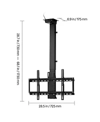 Sugift Motorized Flip Down Ceiling Tv Mount for 32 to 55 in TVs Max Vesa 24 x 16 in Up to 120 lbs