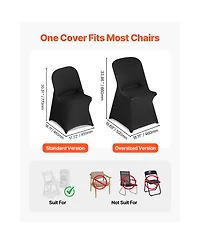 Sugift 30 Pieces Polyester Spandex Stretch Chair Covers Flat-Front Fits Up to 18.11 x 19.69 x 33.86