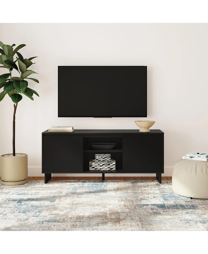 Plank+Beam Modern Tv Stand, 2 Door with Middle Shelf (1499 x 406 635mm / 59 16 25in