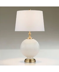 Possini Euro Design 27" High Fluted Opal Glass Table Lamp