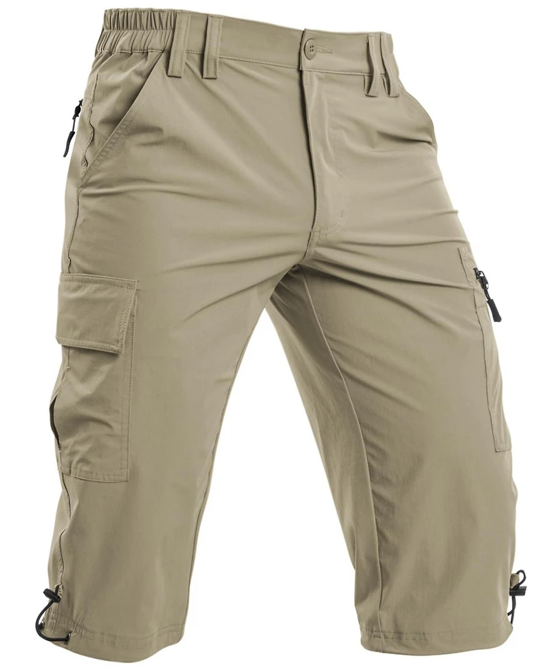 Piscifun Quick Dry Men's Capri Cargo Shorts 5 Pockets Hiking Fishing Athletic Wear