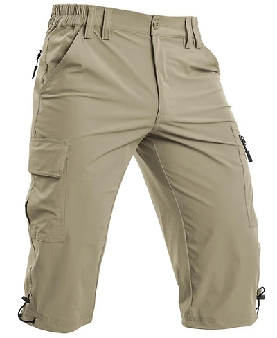 Piscifun Quick Dry Men's Capri Cargo Shorts 5 Pockets Hiking Fishing Athletic Wear