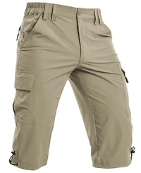 Piscifun Quick Dry Men's Capri Cargo Shorts 5 Pockets Hiking Fishing Athletic Wear