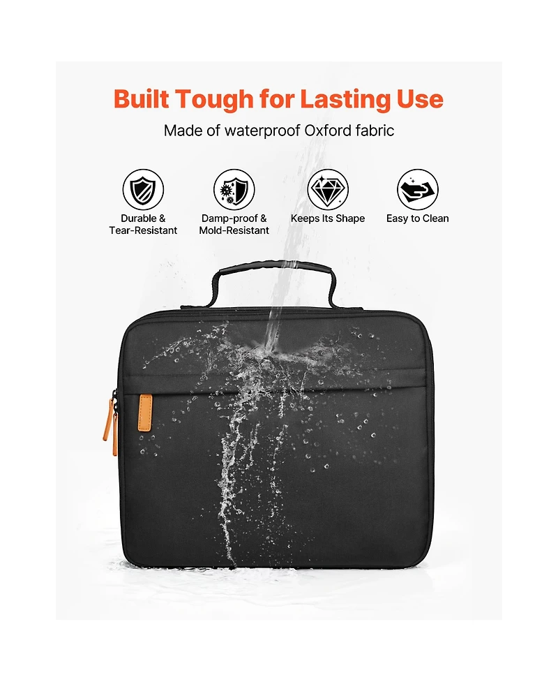 Sugift Miniature Storage Carrying Figure Bag for 1:500-1:750 Scale Models with 3 Foam Layers