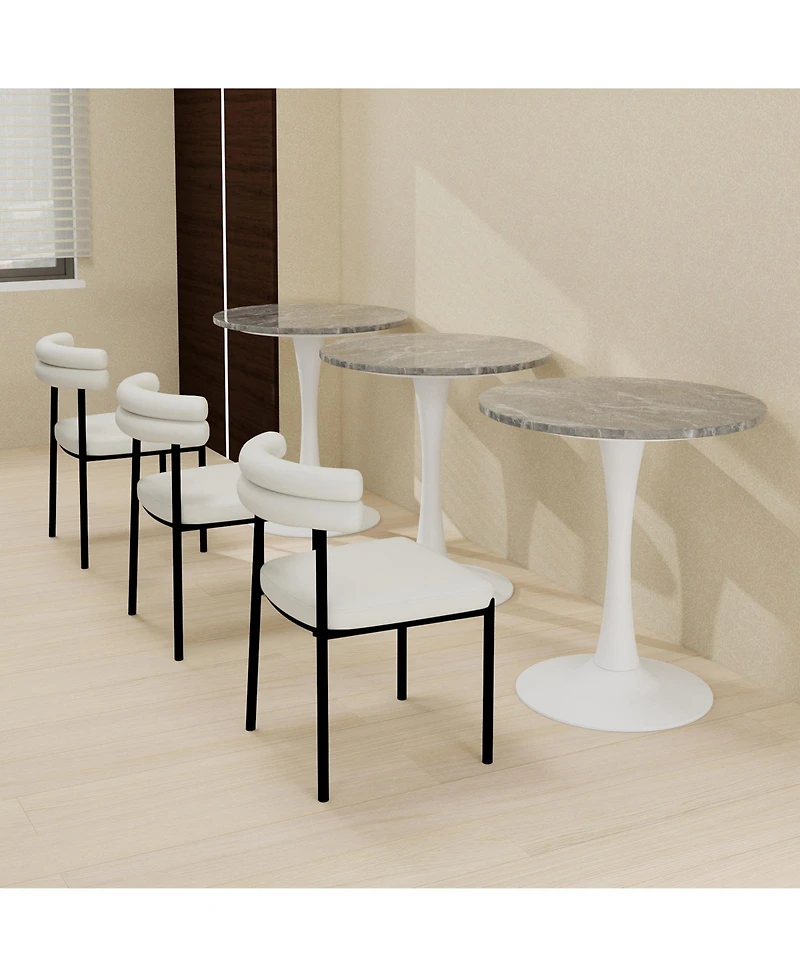 Flynama 27.6" Round Marble Vein Coffee Table