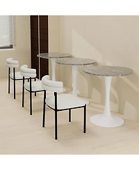 Flynama 27.6" Round Marble Vein Coffee Table