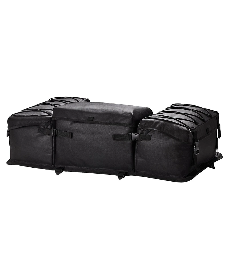 Sugift 50L Atv Rear Cargo Storage Bag with Sponge Seat Cushion Bottle Holder 600D Oxford Cloth