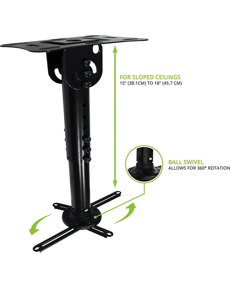Kanto P301 Projector Ceiling Mount Up to 22 lb Extends up to 18"