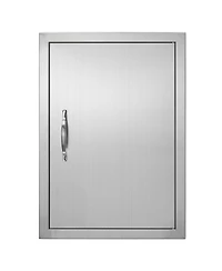 Sugift 17W x 24H in Stainless Steel Flush Mount Outdoor Kitchen Access Door for Bbq Island