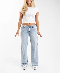 Em & Cass Juniors' Low-Rise Wide-Leg Jeans