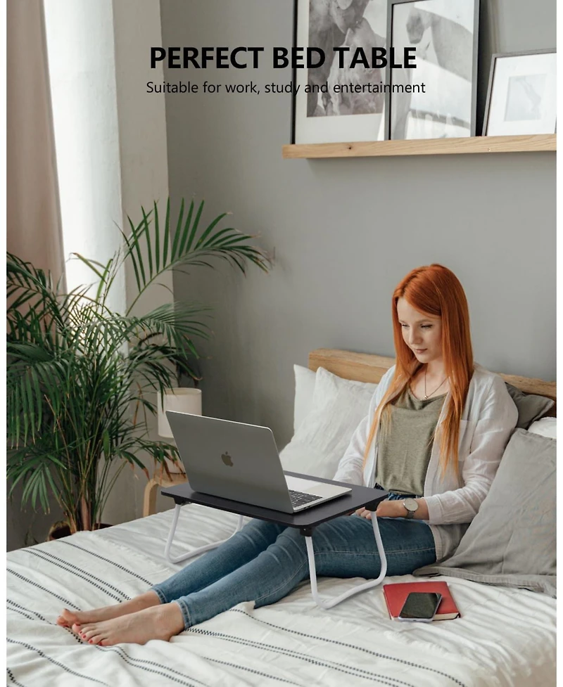 Gnuadz Laptop Bed Desk Foldable Portable Stand Mini Table Breakfast Picnic Drawing Couch Floor