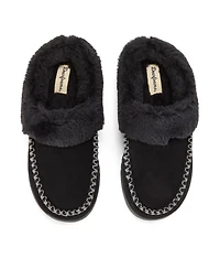 Dearfoams Women's Blaine Genuine Suede Clog Slippers