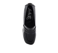 London Rag Women's Pitaka Block Heel Penny Strap Loafers