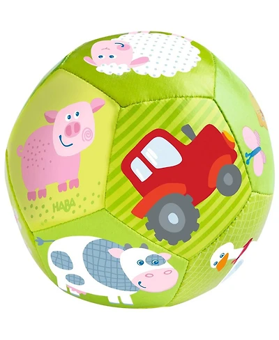 Haba On the Farm Soft Baby Ball with Farm Animals, Sensory Play, Ages 6 Months+