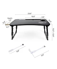 Gnuadz Laptop Desk Bed Adjustable Foldable Portable Drawer Cup Holder Tray