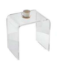 Slickblue Clear Acrylic C Shaped End Table for Living Room and Bedroom