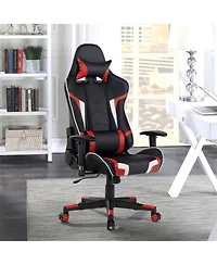 Gouun Reclining Swivel Massage Gaming Chair with Lumbar Support and Headrest