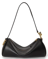 Lauren Ralph Nappa Leather Small Blaike Barrel Handbag
