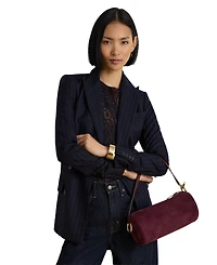 Lauren Ralph Lauren Suede Small Blaike Barrel Handbag