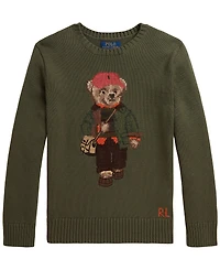 Polo Ralph Lauren Boys' 8-20 Bear Embroidered Sweater