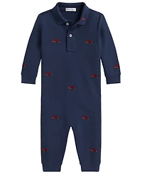 Polo Ralph Lauren Baby Boys' Truck-Embroidered Cotton Coverall