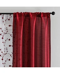 Kate Aurora Gloria Embroidered 6 Piece Rod Pocket Coordinating Sheer Window Curtain Panels