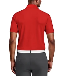 Pga Tour Men's Airflux Solid Mesh Short Sleeve Golf Polo Shirt