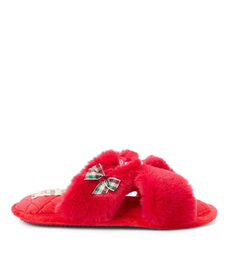 Dearfoams Women's Mama Fur Slide Slippers