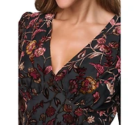 Eliza J Women's Open Back Floral A-Line Midi Dress