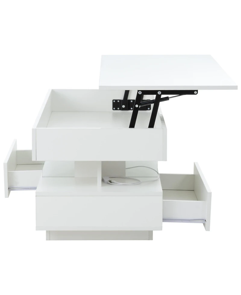 Flynama 39.3" Lift Top Coffee Table with Led Lights