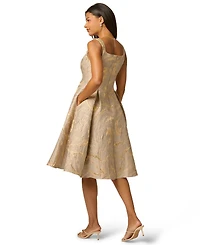 Adrianna Papell Women's Metallic Jacquard Fit & Flare Dress