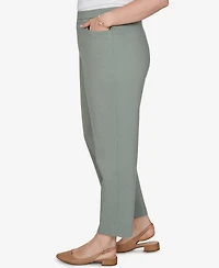 Alfred Dunner Plus Provence Millennium Flat-Front Pull-On Cropped-Ankle Pants