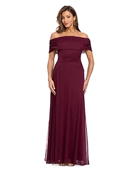 Xscape Women's Off-the-Shoulder Ruched Gown