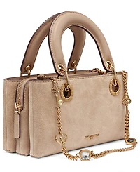 Karl Lagerfeld Paris Benoite Suede Small Shoulder Handbag