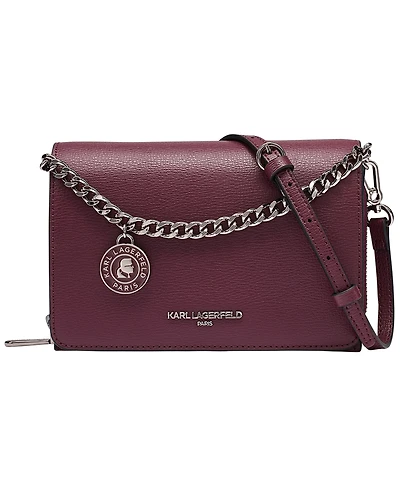 Karl Lagerfeld Paris Lourdes Mini Leather Crossbody