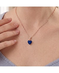 Sterling Silver Cubic Zirconia Heart shape Necklace