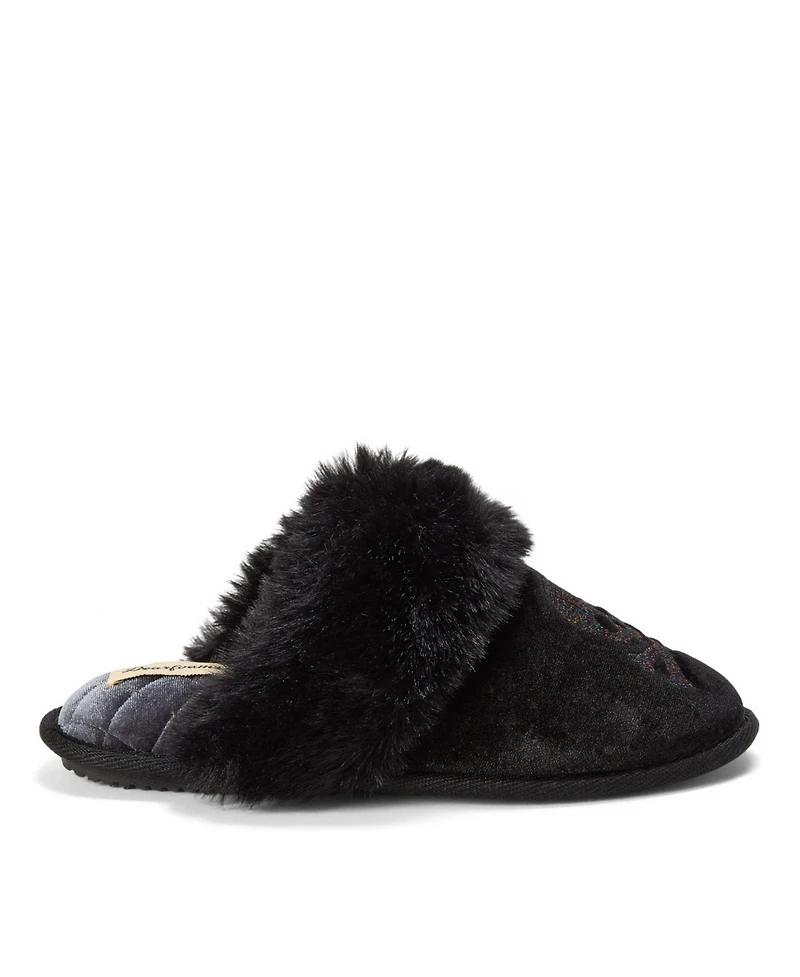 Dearfoams Women's Halloween Velour Scuff Slippers