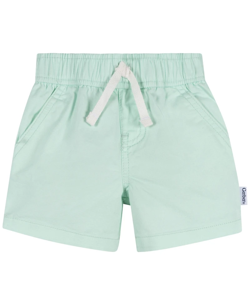Gerber Baby Boys 2-Pack Shorts, 0-3 Months