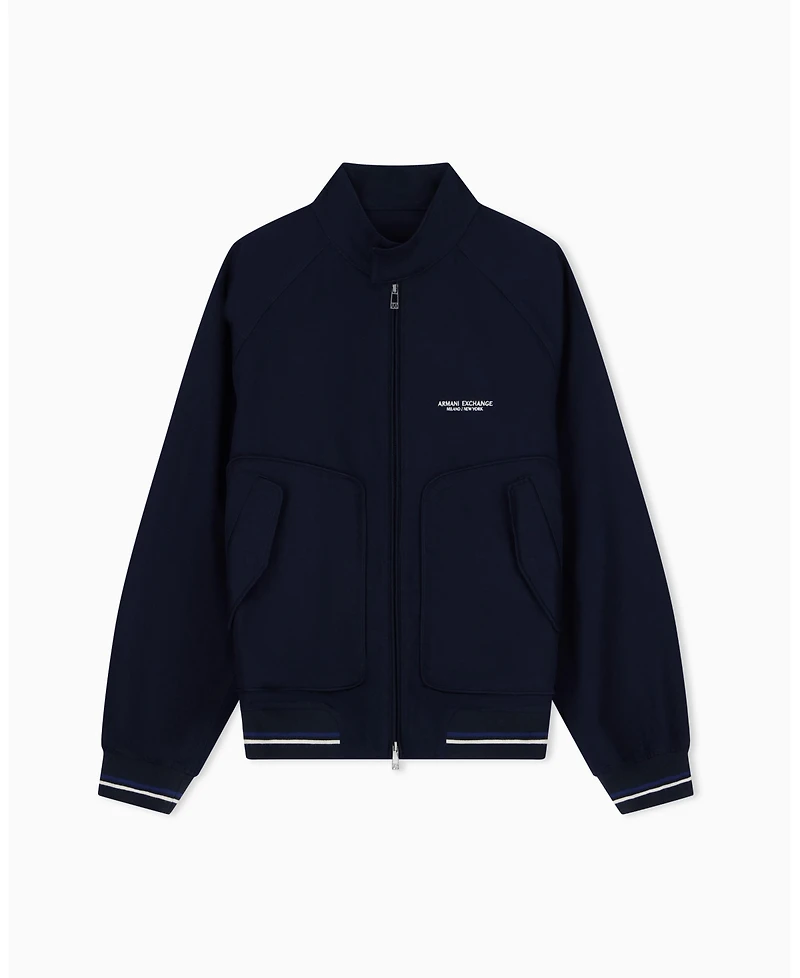 A|X Armani Exchange Men's Twill Bomber with Piping Jacket