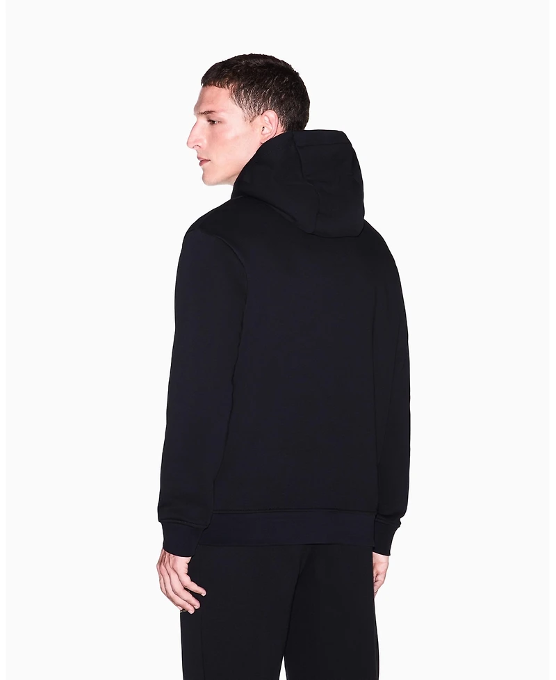A|X Armani Exchange Men's Black And Gold Box Hoodie Sweatshirt