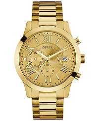 Guess Men's Chronograph Gold-Tone Stainless Steel Bracelet Watch 45mm