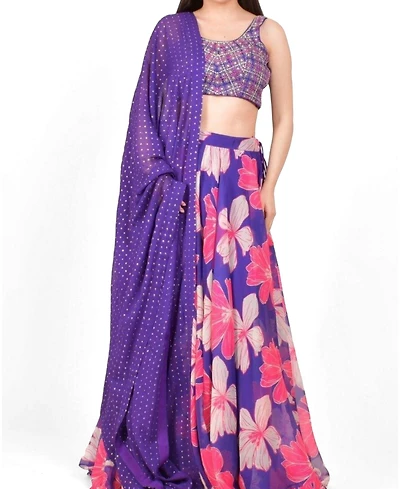 Raas Women's Floral Embroidered Lehenga Choli