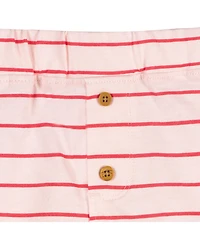 Gerber Baby Girls 3-Pack Shorts, Coral, 0-3 Months