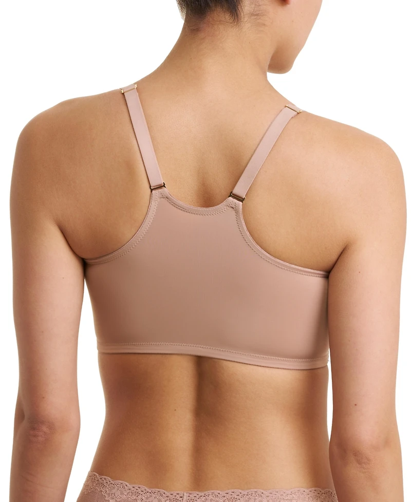 Natori Women's Pretty Smooth Zip Front Pocketed Mastectomy Wireless Bra