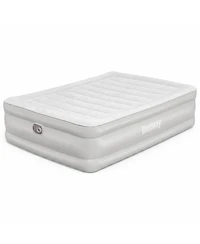 Bestway Tritech 20" Queen Air Mattress, Airbed with Built-in Ac Pump, Warm Gray