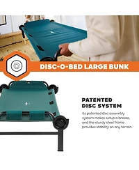 Disc-o-Bed Large Outdoor Convertible 2 Person Portable Camping Bunk Cots
