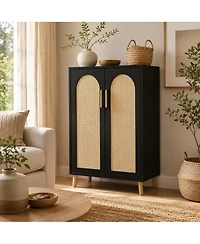 Tall Entryway Storage Cabinet with Adjustable Shelves